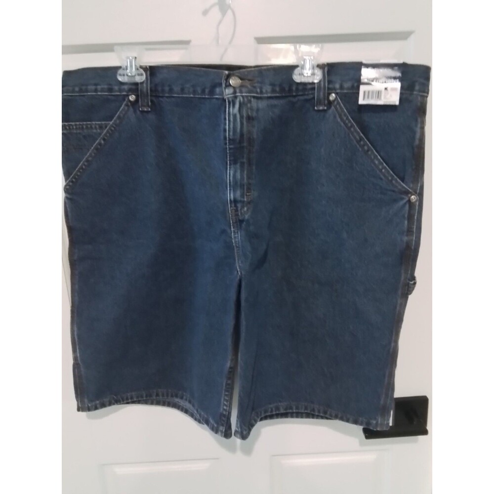 MEN'S BASIC EDITION CARPENTER BLUE JEAN SHORTS. SZ 42 MED. NEW!